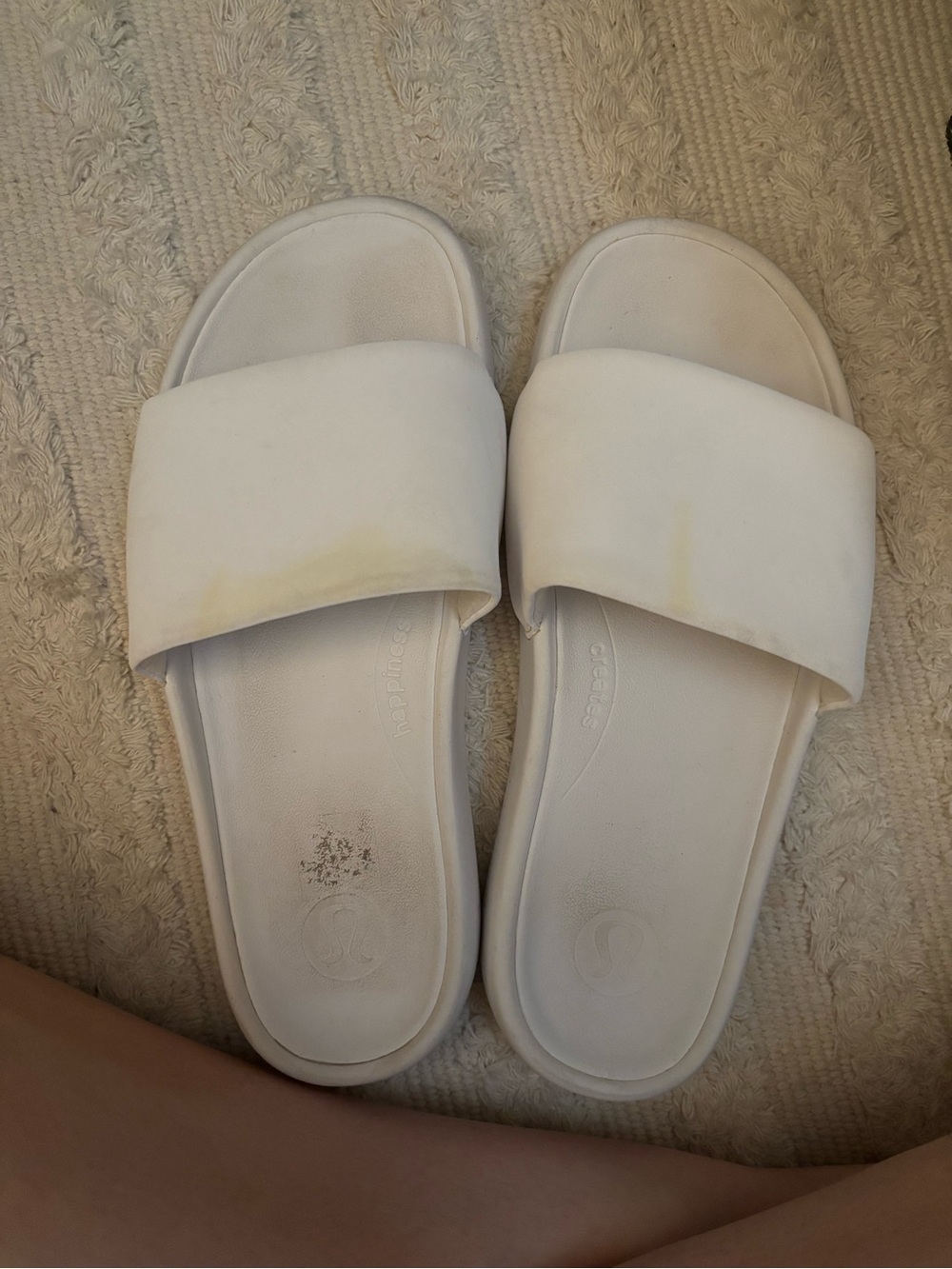lululemon athletica White Slide Sandals